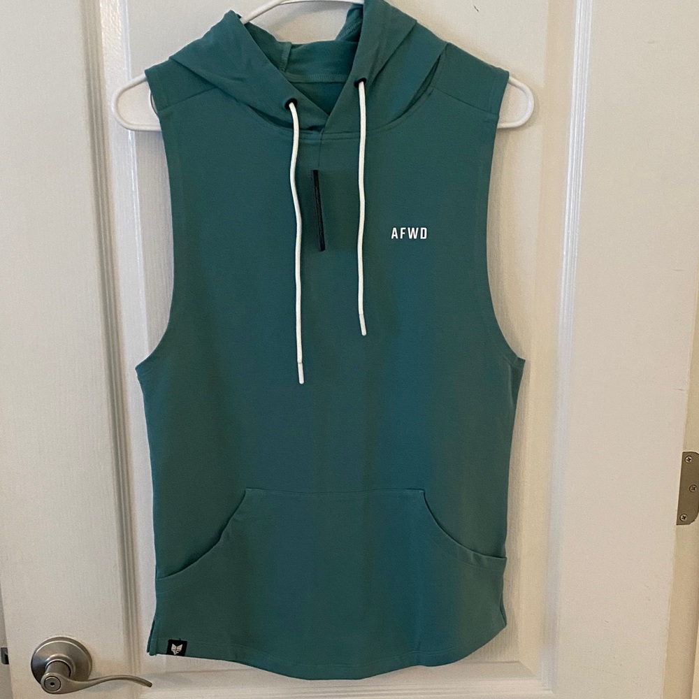 Alpha Forward Small Dash Sleeveless Hoodie